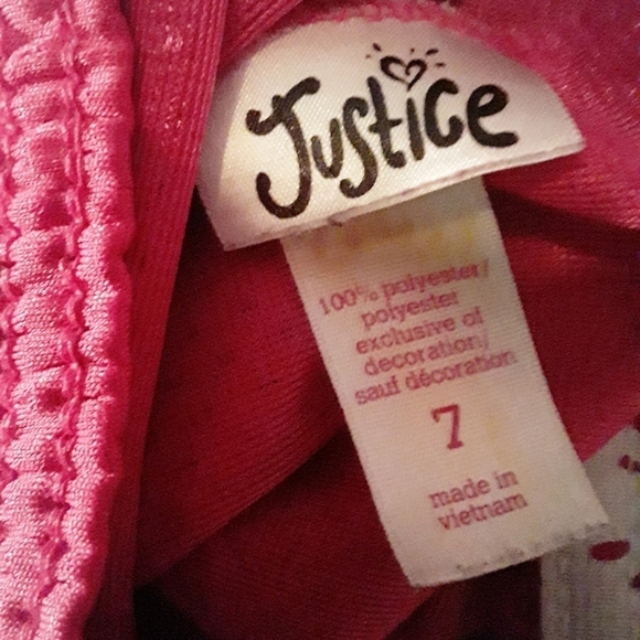 Justice Hot Pink & White Trim Mesh Shorts - Picture 4 of 4